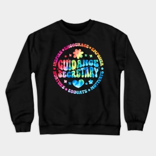 Groovy Guidance Secretary Appreciation Week Back to School Crewneck Sweatshirt